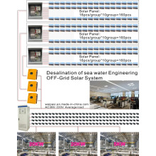 Dessalement de l&#39;eau de mer Ingénierie solaire OFF-Grid Solar System